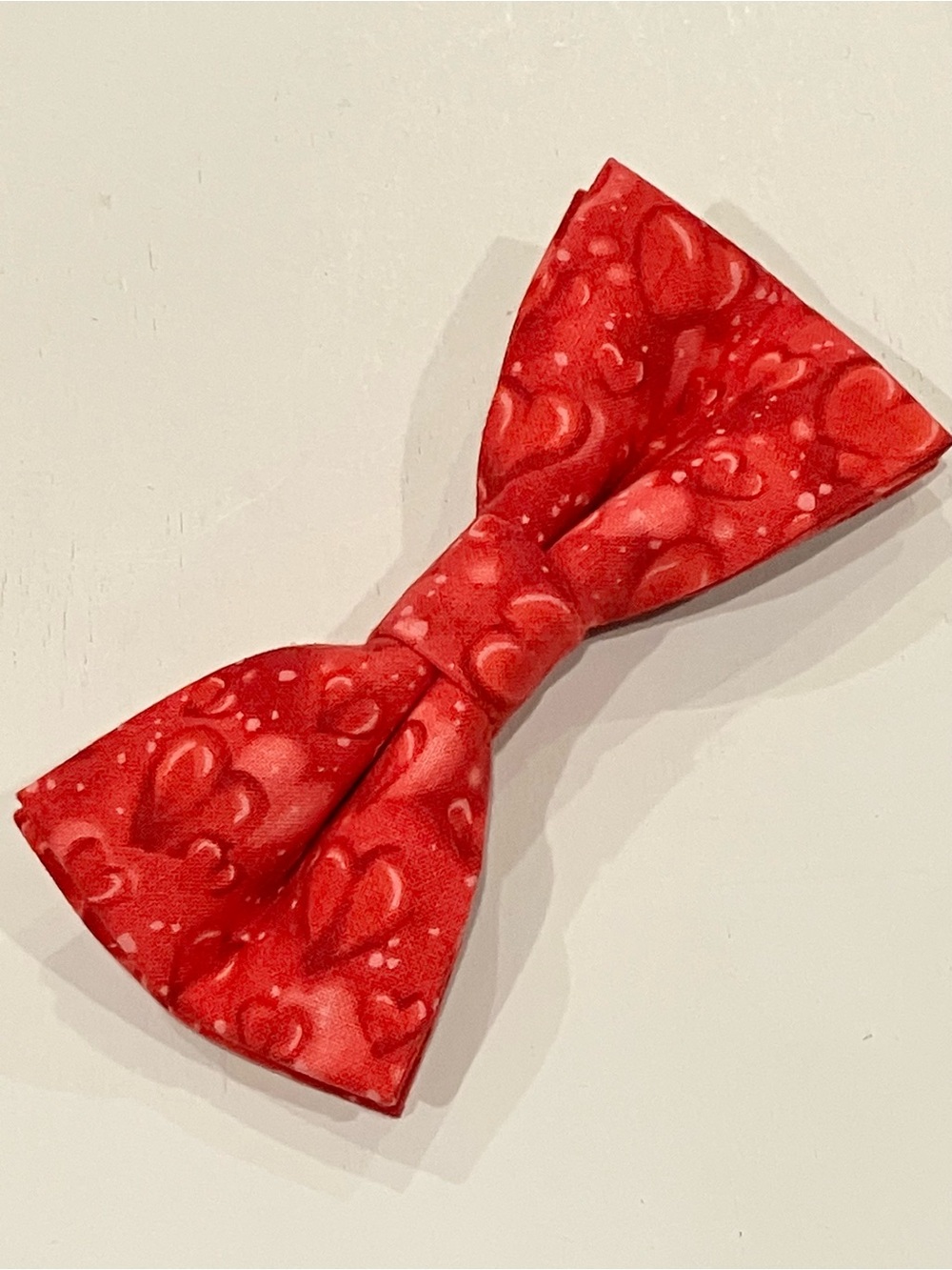 Pet Bowties in a Red Bubble Heart Print